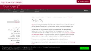 Philo TV | Philo TV | Fordham