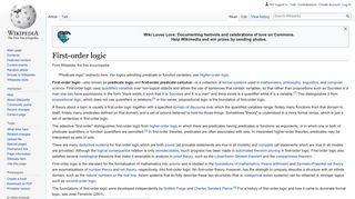 First-order logic - Wikipedia
