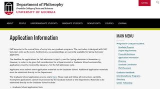 Application Information | Philosophy
