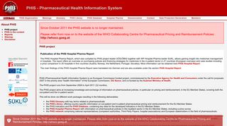 PHIS - Pharmaceutical Health Information System
