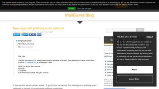 New login data phishing scam detected - MailGuard