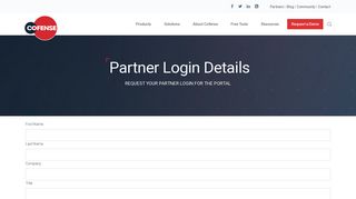 Partner Portal Login Request - Cofense