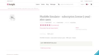 Product | PhishMe Simulator - subscription license (1 year) - 1600 users