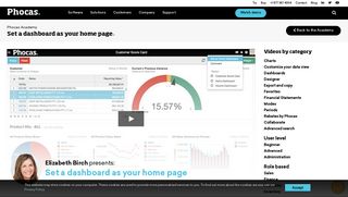 Set a dashboard as your home page - Phocas Software