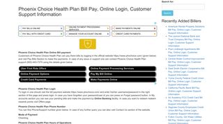 Phoenix Choice Health Plan Bill Pay, Online Login, Customer Support ...