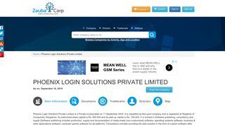 PHOENIX LOGIN SOLUTIONS PRIVATE LIMITED - Company ...