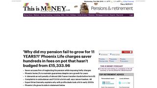Why did Phoenix Life pension fail to grow for 11 YEARS? | This is Money