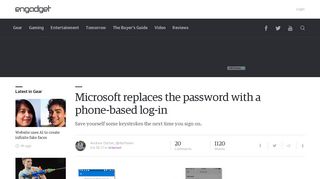 Microsoft replaces the password with a phone-based log-in - Engadget