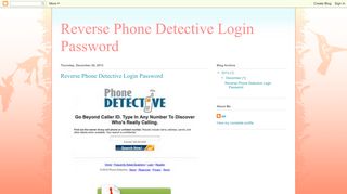 Reverse Phone Detective Login Password