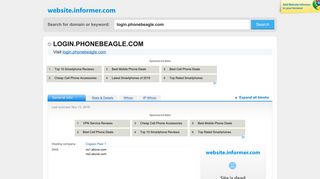 login.phonebeagle.com at Website Informer. Visit Login Phonebeagle.