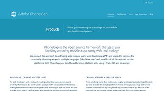 Products - PhoneGap