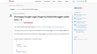 Phonegap Google Login Plugin by EddyVerbruggen ... | Adobe ...