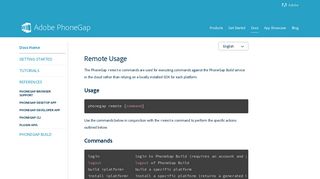Remote Usage | PhoneGap Docs