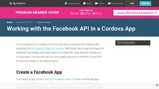 Working with the Facebook API in a Cordova App — SitePoint