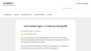 Ionic twitter login => A Step-by-step guide - javebratt