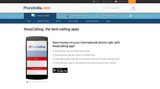 Call India with KeepCalling, the best calling app for ... - PhoneIndia