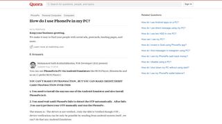 How to use PhonePe in my PC - Quora