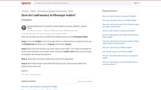 How to add money to Phonepe wallet - Quora