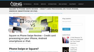Square vs Phone Swipe Review for credit card processing