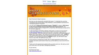 Phonevite Thanksgiving Special Promotion - VerticalResponse