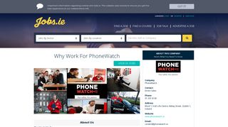 PhoneWatch is hiring. 32 jobs posted in the last 30 days. - Jobs.ie