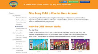 Child Accounts - Phonics Hero