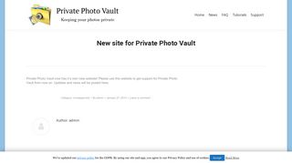 New site for Private Photo Vault