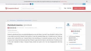 Photobook America - Photobook, Review 818046 | Complaints Board