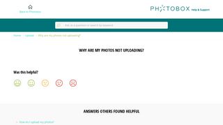 Why are my photos not uploading? - Photobox Help & Support