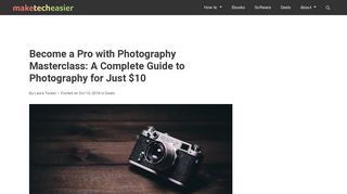 Become a Pro with Photography Masterclass - Make Tech Easier
