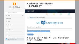 Signing out of Adobe Creative Cloud from your computer - OIT HelpDesk