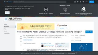 How do I stop the Adobe Creative Cloud app from auto-launching on ...
