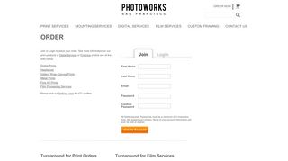 Order | Photoworks San Francisco