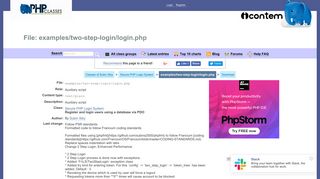 examples/two-step-login/login.php - Secure PHP Login System - PHP ...
