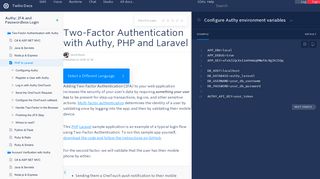 Two-Factor Authentication with Authy, PHP and Laravel - Twilio