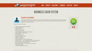 Advanced Login System - WoJoScripts.com - Custom Web Development