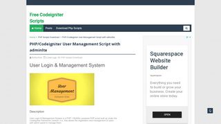 PHP/Codeigniter User Management Script with adminlte - Free ...