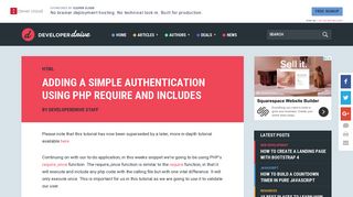 Adding a simple authentication using PHP require and includes ...