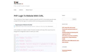 PHP: Login to website with cURL. - This Interests Me