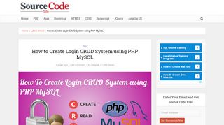 How to Create Login CRUD System using PHP MySQL