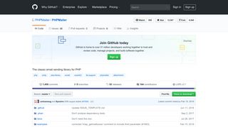 GitHub - PHPMailer/PHPMailer: The classic email sending library for ...