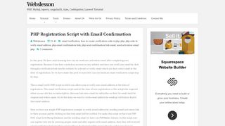 PHP Registration Script with Email Confirmation | Webslesson