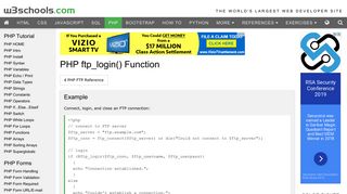 PHP ftp_login() Function - W3Schools