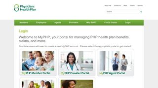 Login - Physicians Health Plan