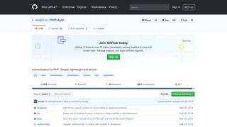 GitHub - delight-im/PHP-Auth: Authentication for PHP. Simple ...