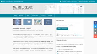Maian Lockbox: Free PHP Membership/User Account Script/System.