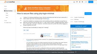 How to secure files using php-login-minimal - Stack Overflow