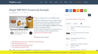 Simple PHP MVC Framework Example - Phpflow.com