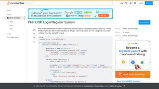 PHP OOP Login/Register System - Stack Overflow