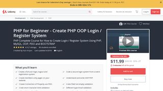 PHP for Beginner - Create PHP OOP Login / Register System | Udemy